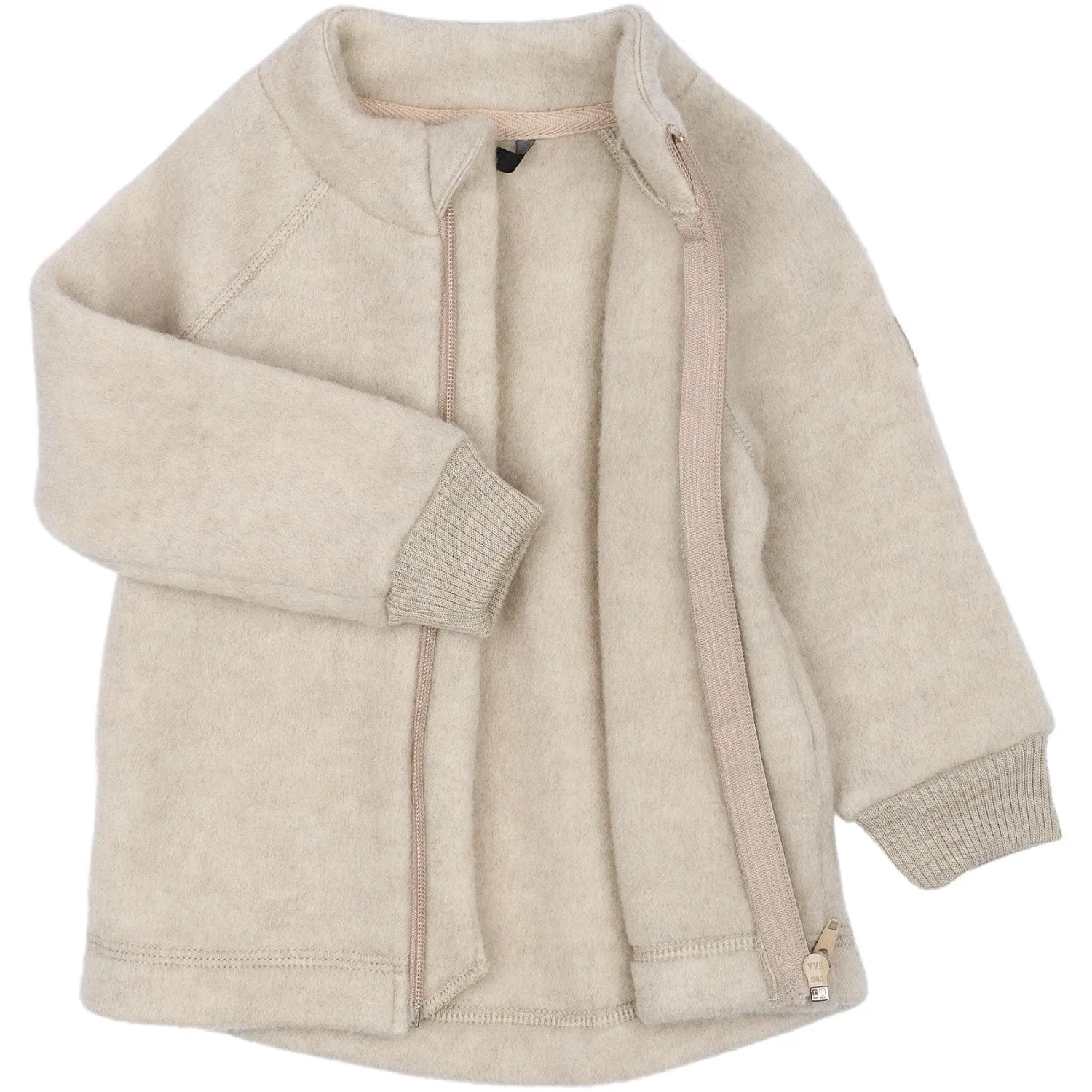 Mikk-Line Melange Offwhite Wolljacke Babykids_Mikk-Line