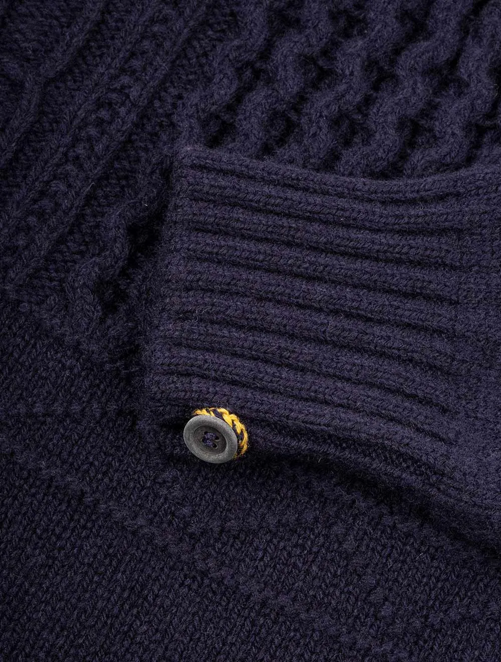M??irtin Knopfpullover Gestrickt Marineblau