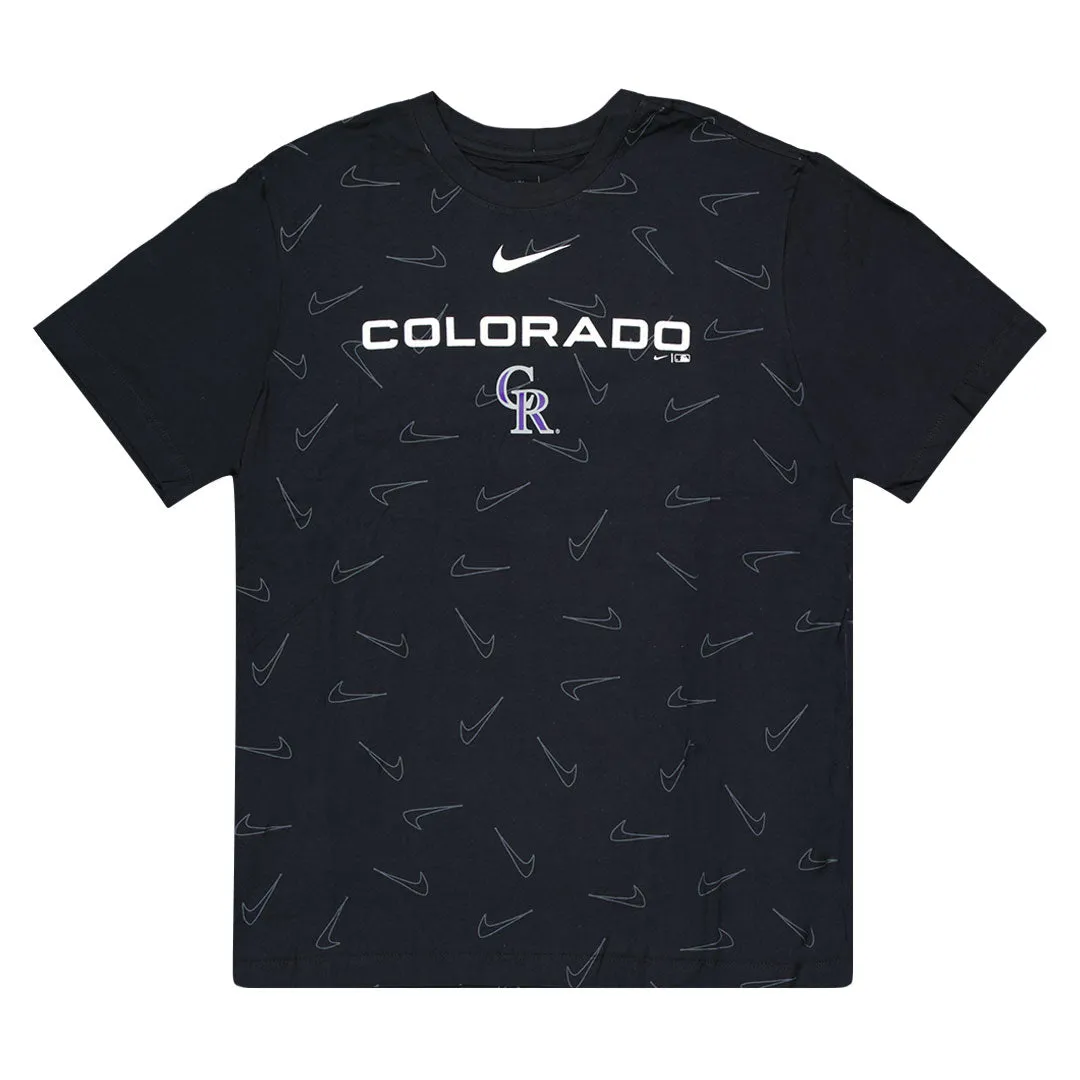 MLB - Herren Colorado Rockies Kurzarm-Logo-T-Shirt (NKGW 00A DNV 01R)