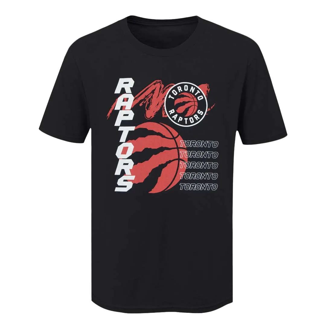 NBA - Herren Toronto Raptors Rushing Kurzarm T-Shirt (NAXA09JMSC3A1PB 00BLK)
