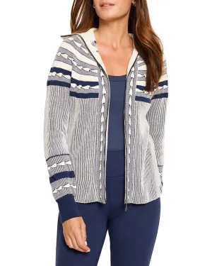NIC   ZOE Fairisle Strickjacke mit Reißverschluss vorne