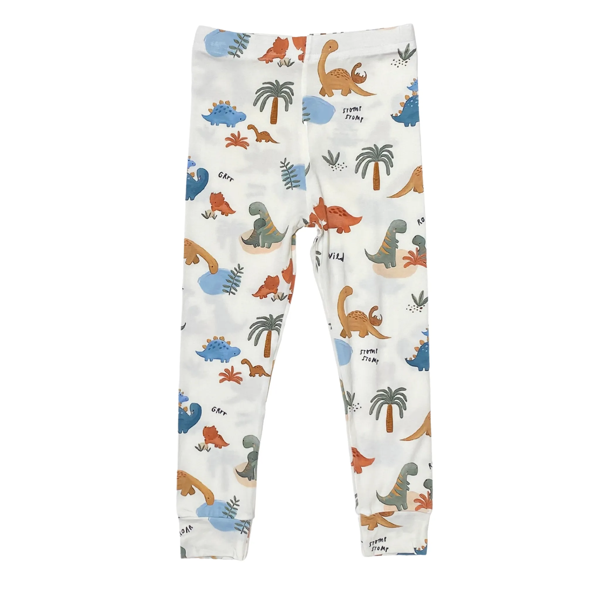 Bio-Bambus-Viskose-Zweiteiler-Pyjama-Set mit Dinosaurier-Print für Kinder