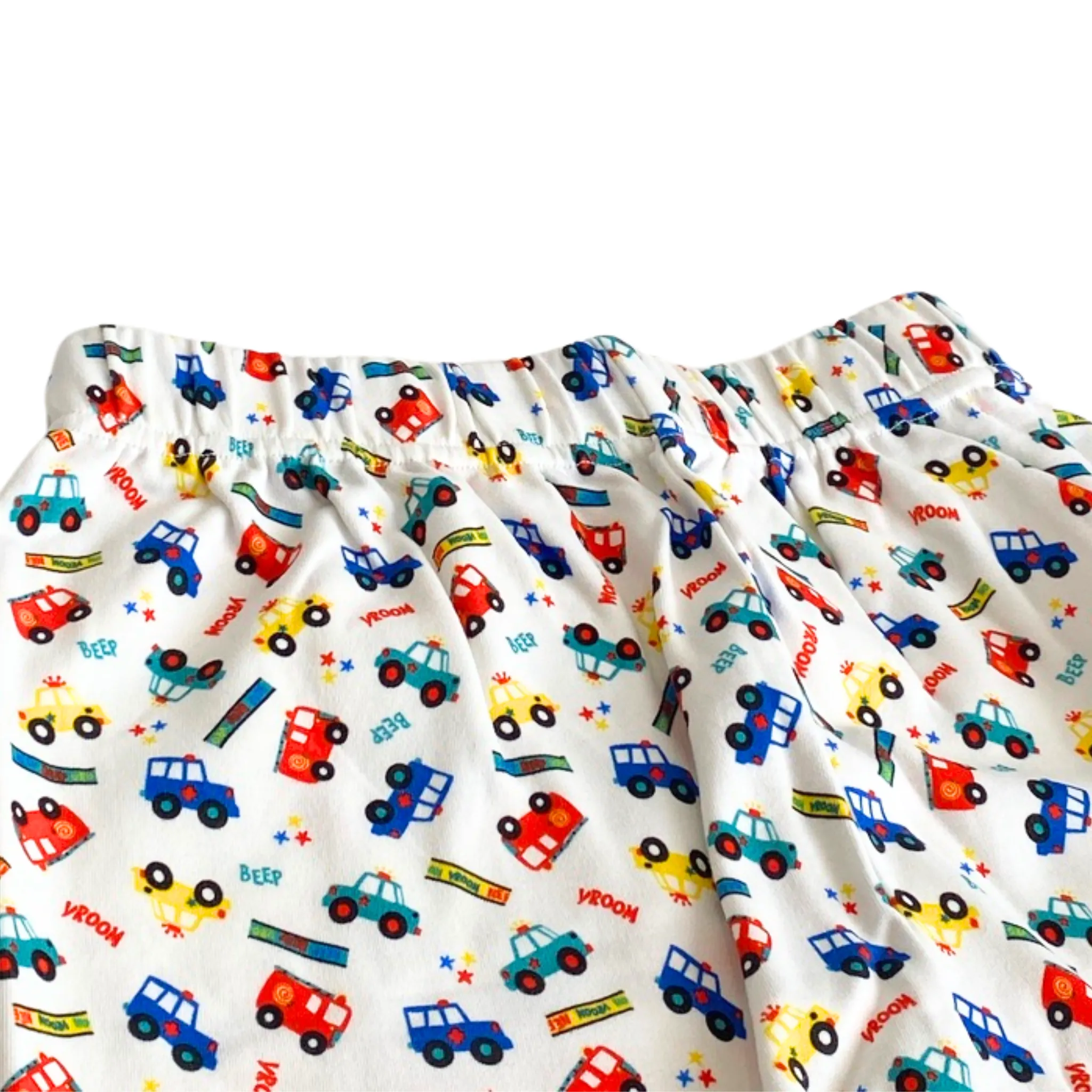 Bio-Baumwoll-Zweiteiler-Pyjama-Set mit Autos für Kinder