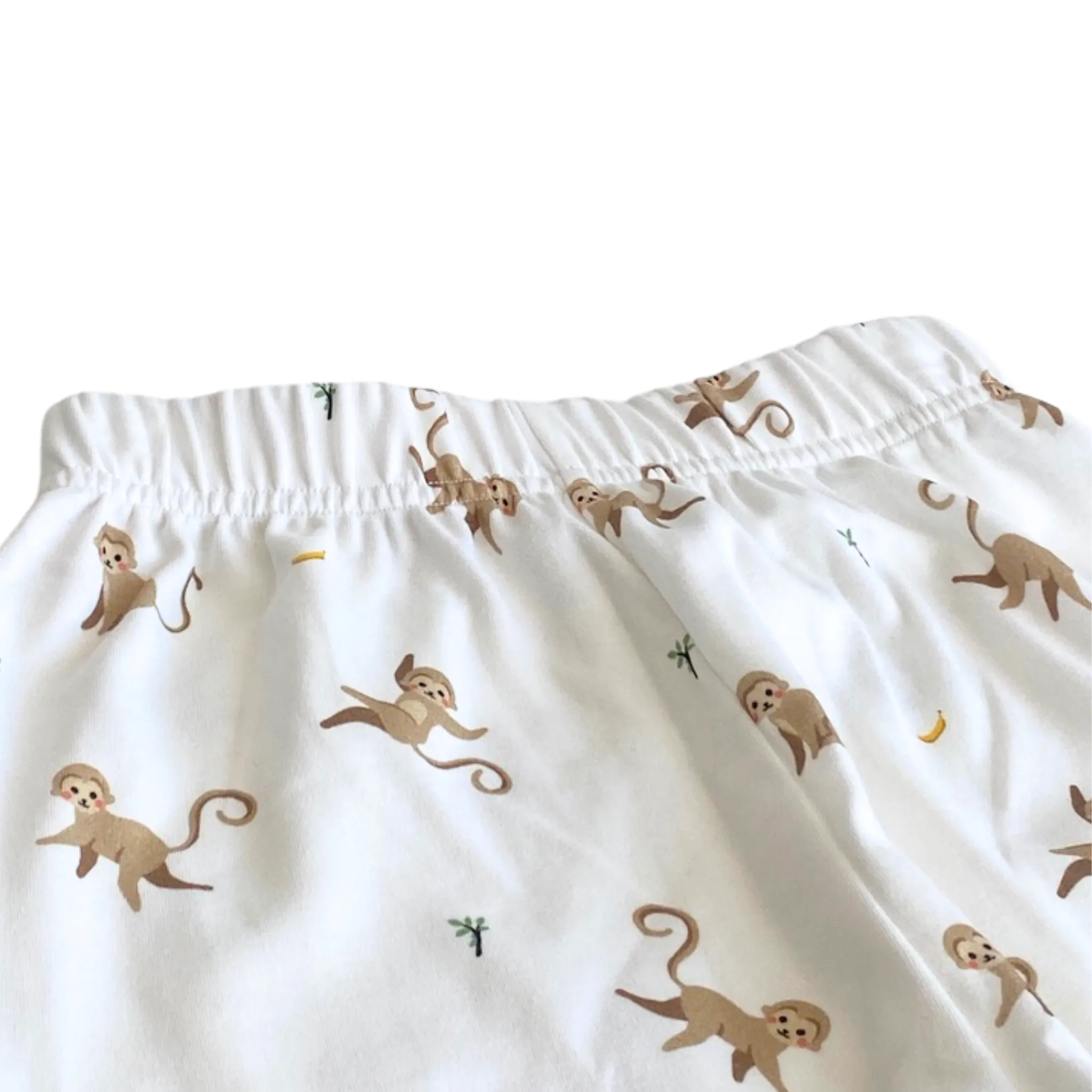Bio-Baumwoll-Zweiteiler-Pyjama-Set mit Affenprint für Kinder