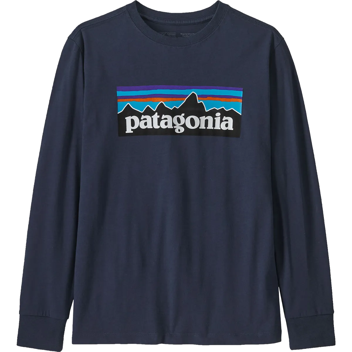 Patagonia Jugend Langarm P-6 T-Shirt aus zertifizierter regenerativer Bio-Baumwolle