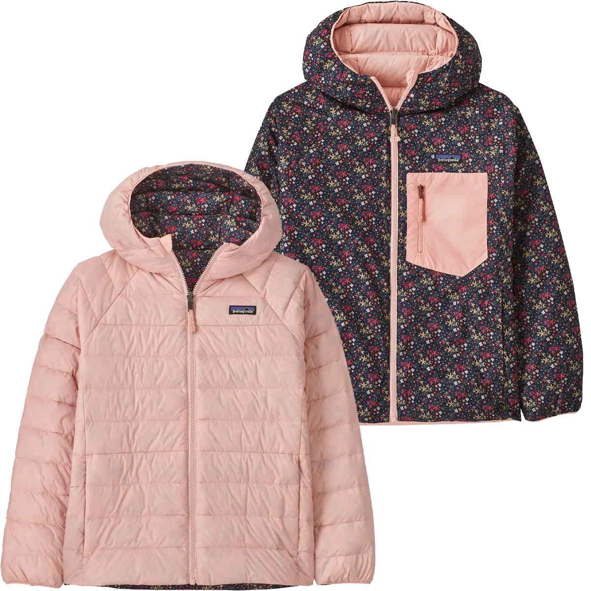 Patagonia Jugend-Reversibler Daunenpullover mit Kapuze
