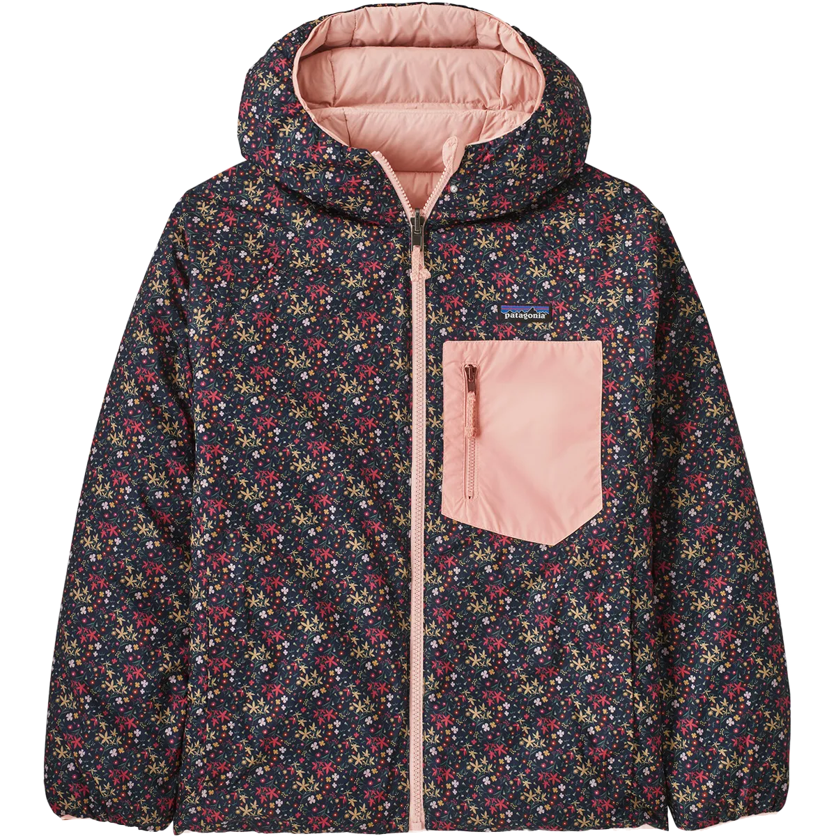 Patagonia Jugend-Reversibler Daunenpullover mit Kapuze