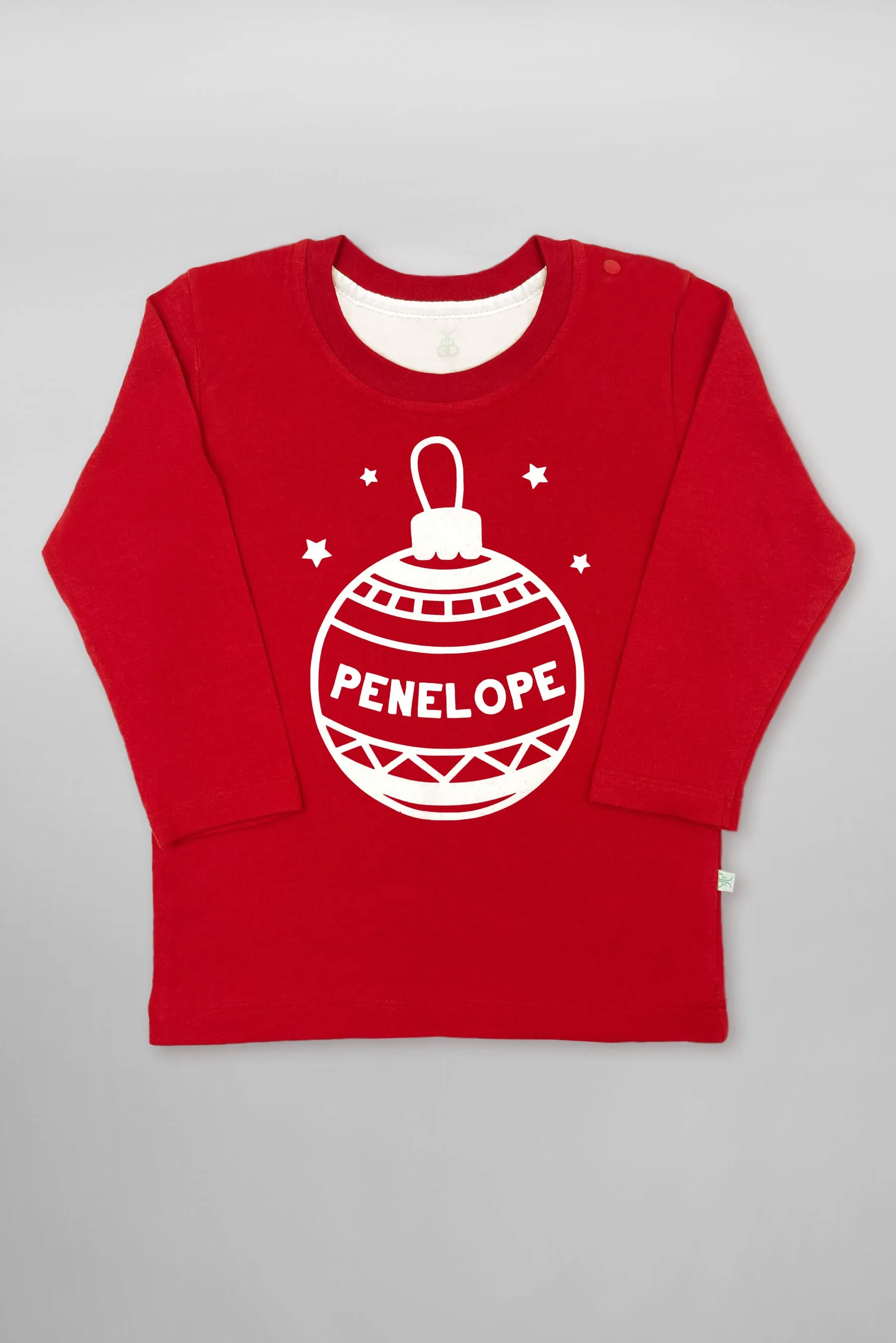 Personalisiertes Weihnachtskugel-T-Shirt