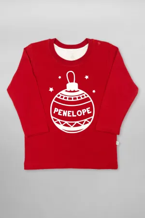 Personalisiertes Weihnachtskugel-T-Shirt