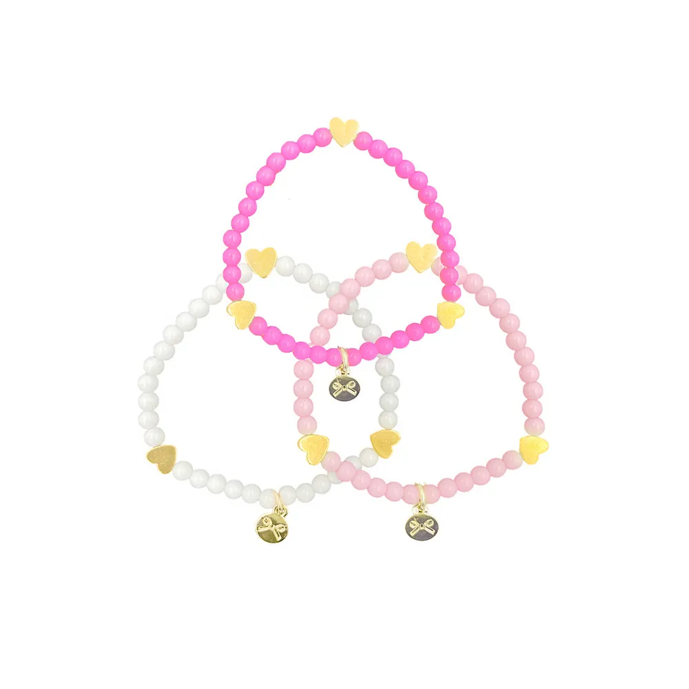 Rosa Herzen Armband-Set Babykids_Bits-Bows
