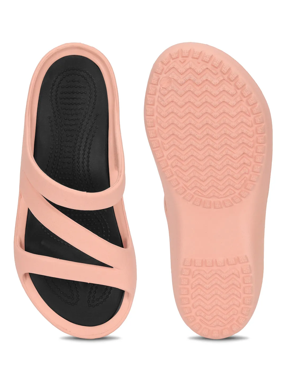 Rosa stylische Schlupfballerinas für Damen (TC-LFLAT1-PNK)