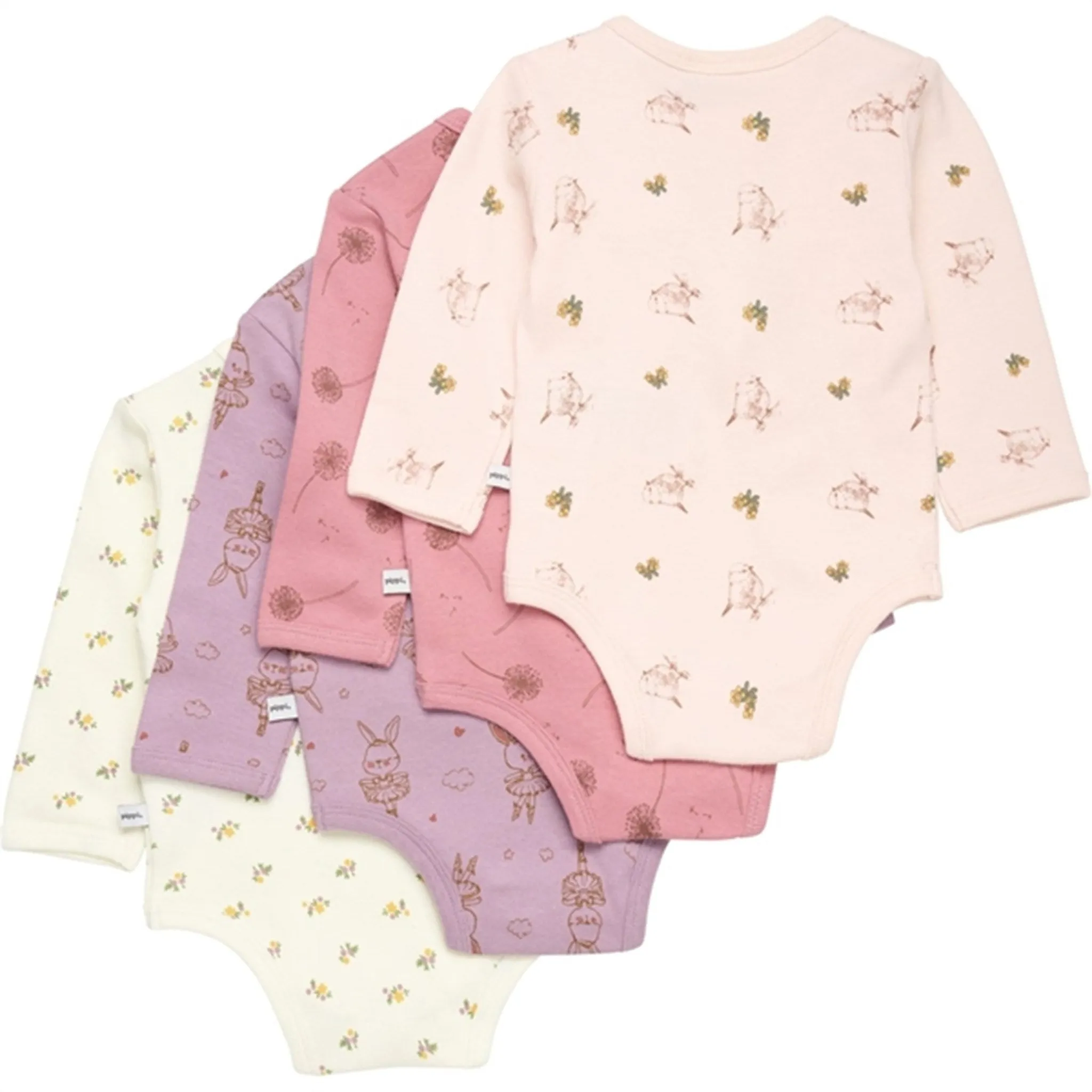 Pippi Body AO-bedruckt 4er-Pack Staubiges Rosa Pippi
