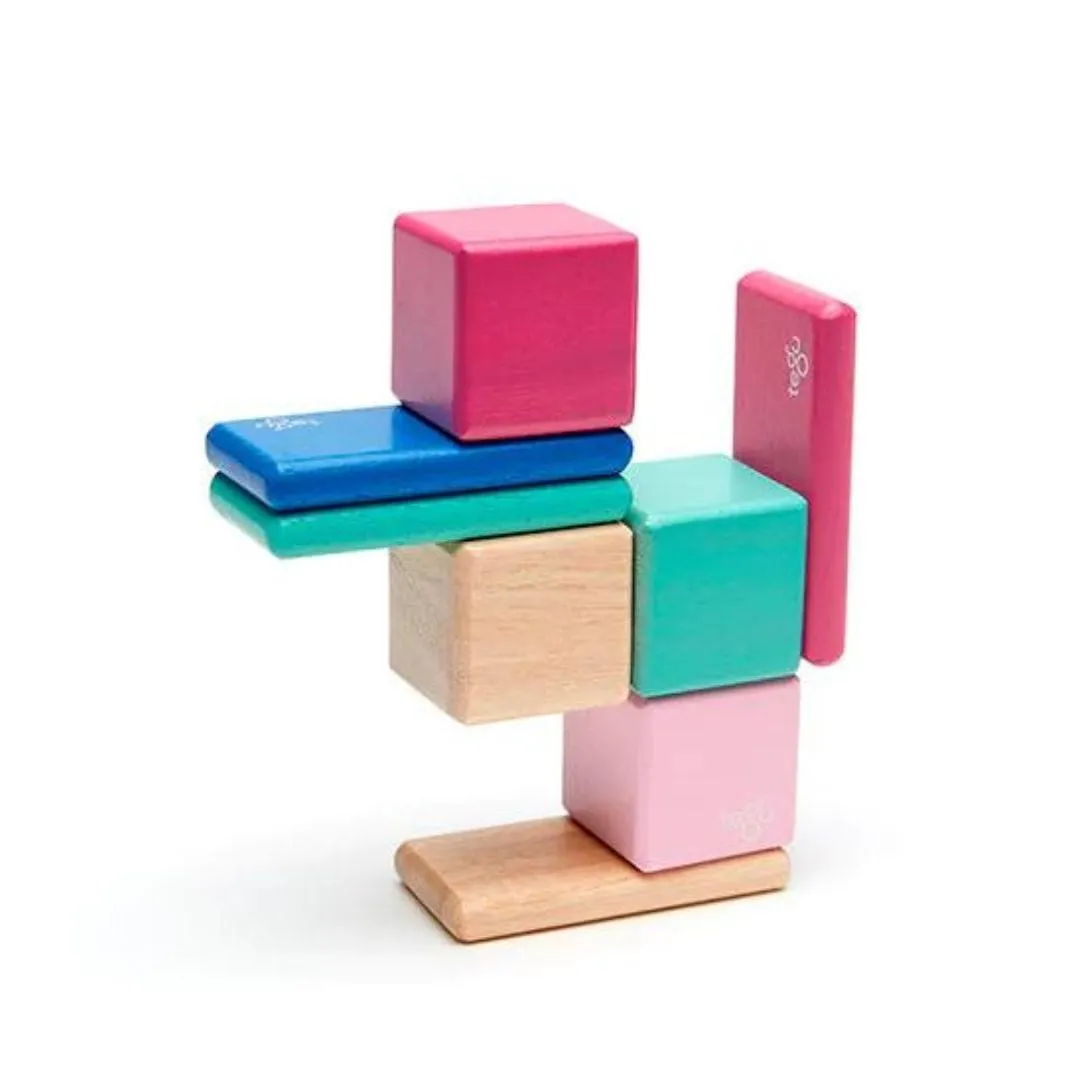 Taschentasche Holz-Magnetbausteine - Blüte
