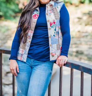 Polly Patchwork Weste In Mehrfarbig