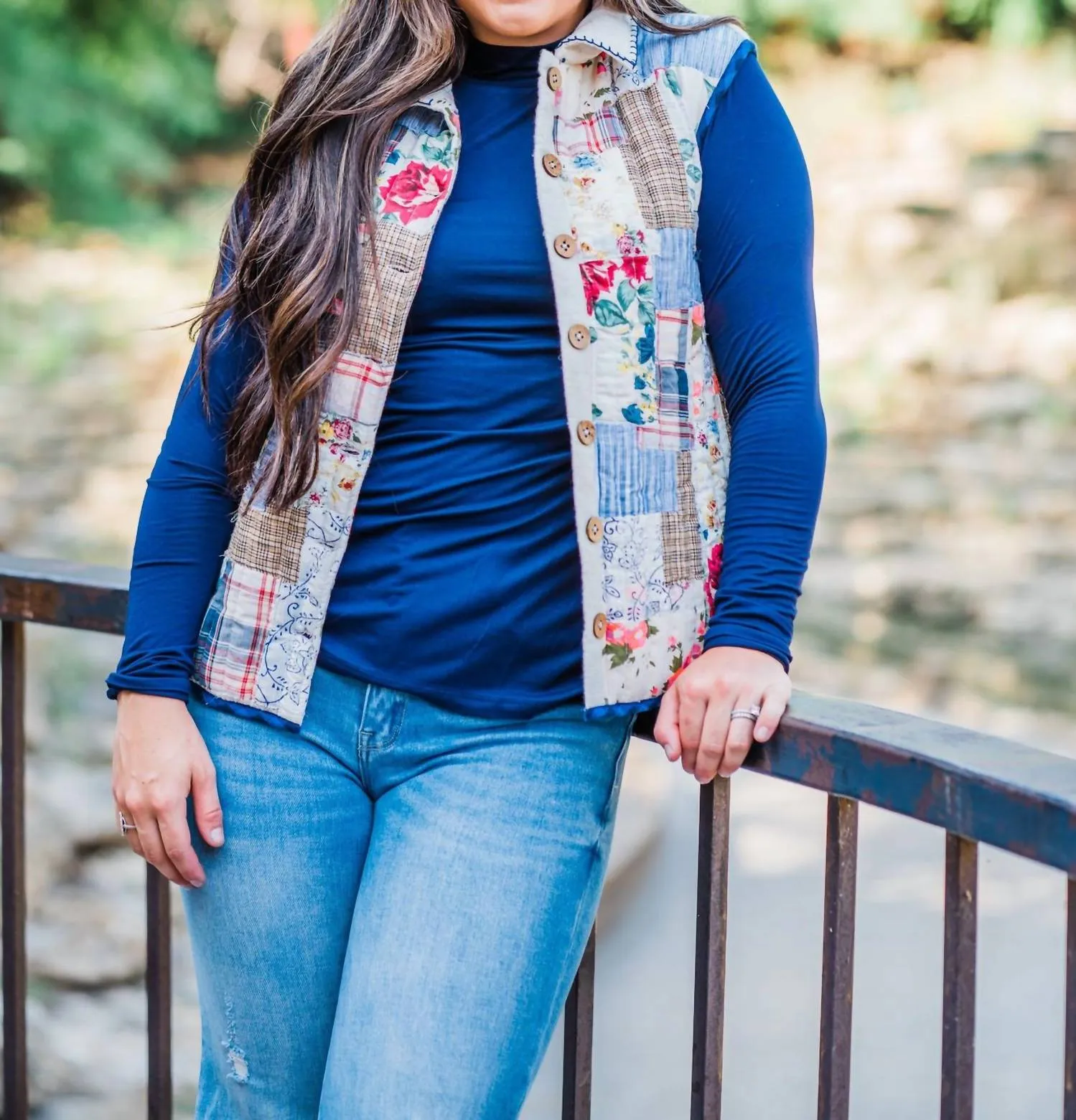Polly Patchwork Weste In Mehrfarbig