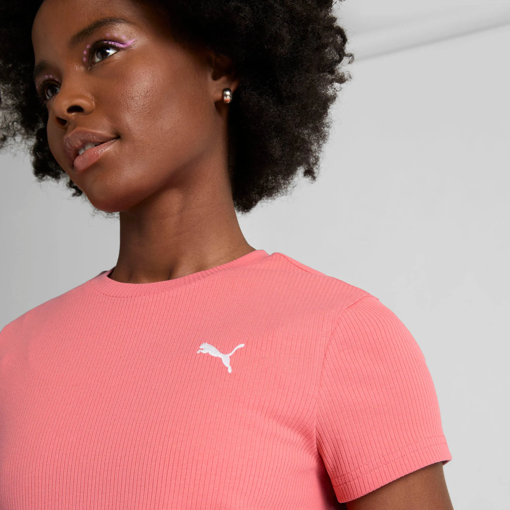 PUMA Damen ESS ELEVATED Figurbetontes Rippenkleid