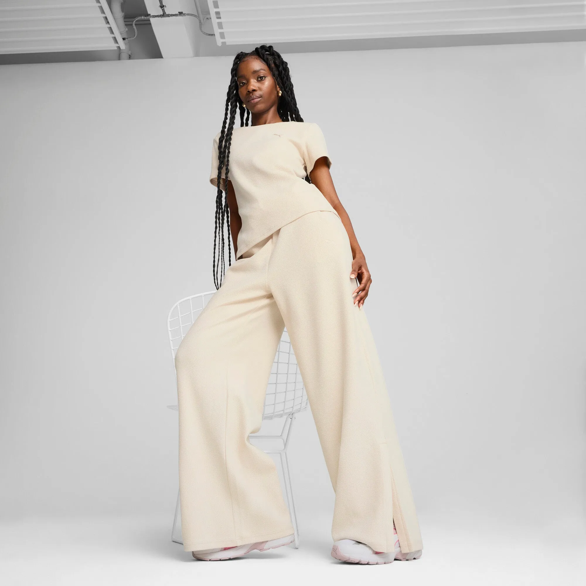 PUMA Damen HER Comfort High-Waist Straight Hose