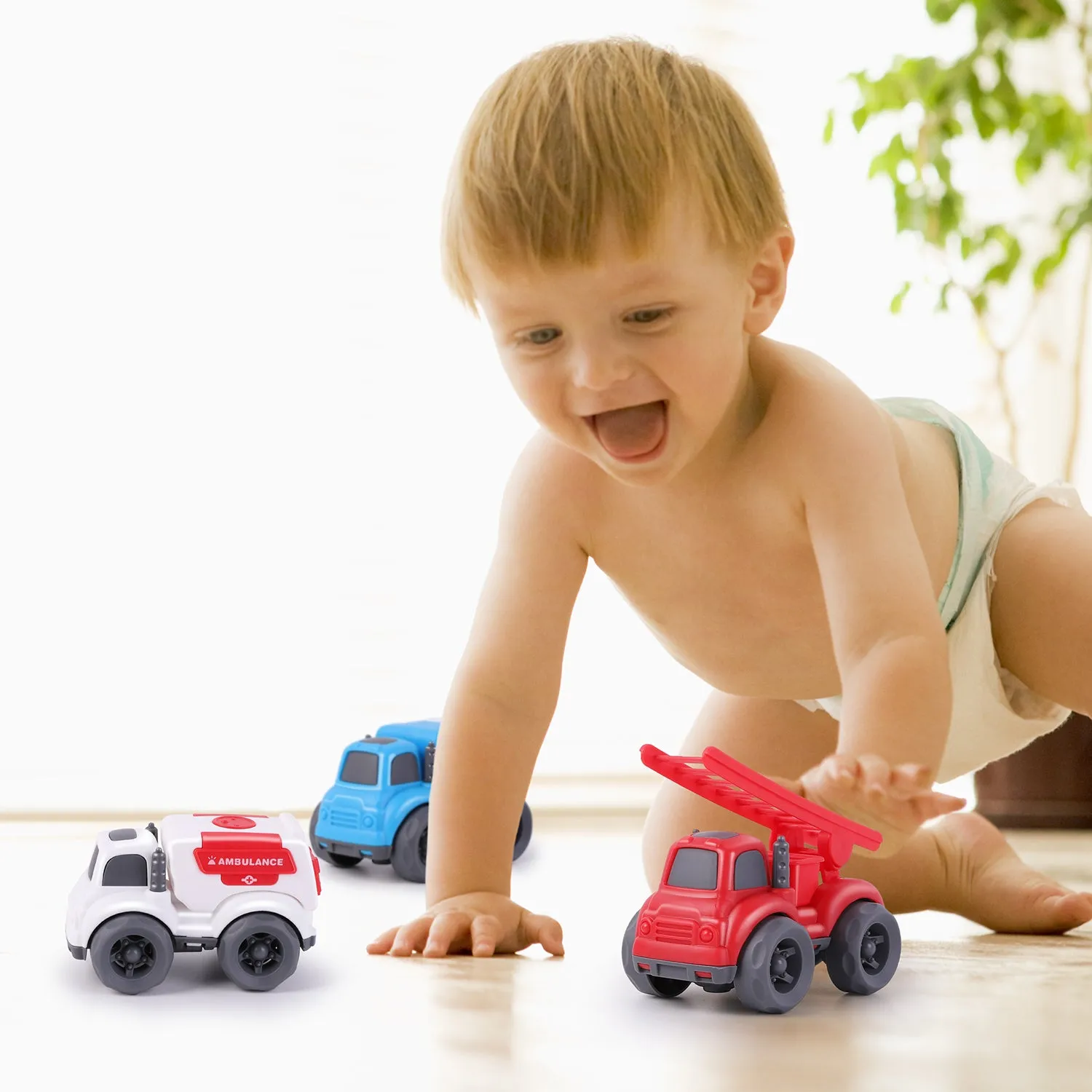 Push-and-Go-Auto-Spielzeug Rettungsfahrzeuge Notfall-Spielset