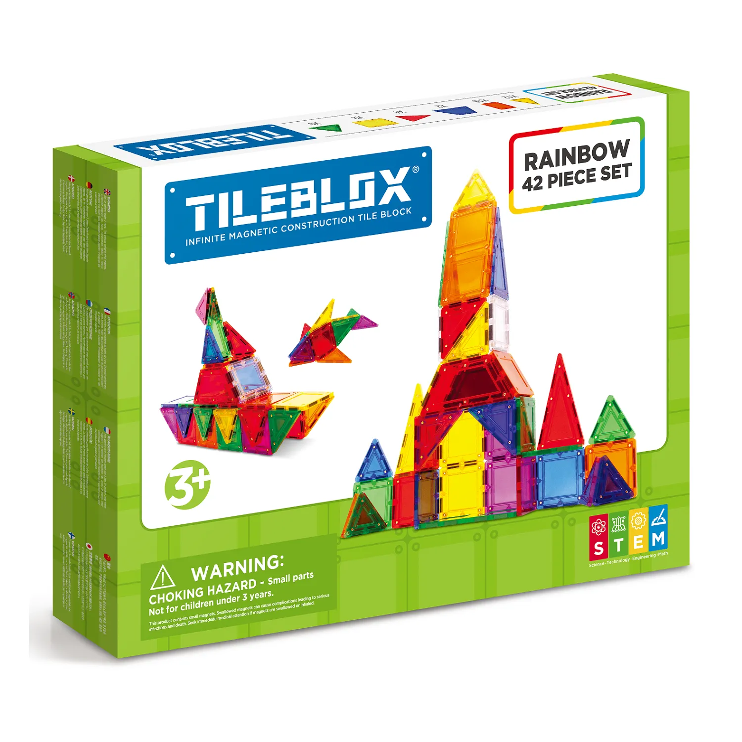 Rainbow 42-Set magnetische Kacheln