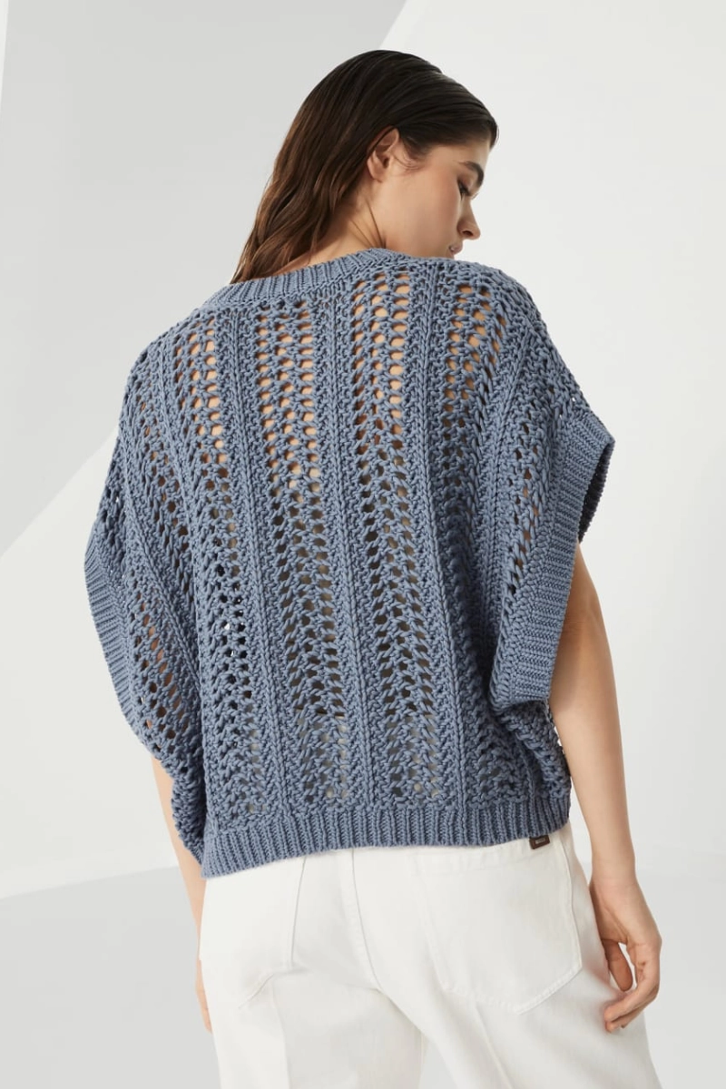Ribbed Net Sweater