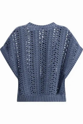 Ribbed Net Sweater