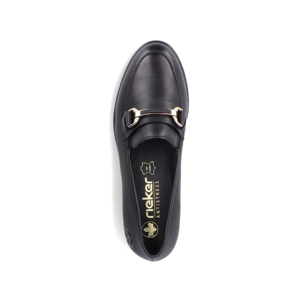 Rieker Schuhe 46262-01 Schwarzer Schlüpfer