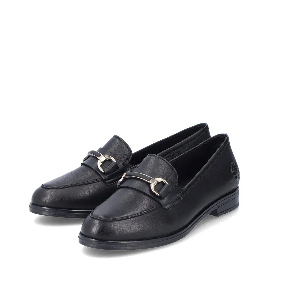 Rieker Schuhe 46262-01 Schwarzer Schlüpfer