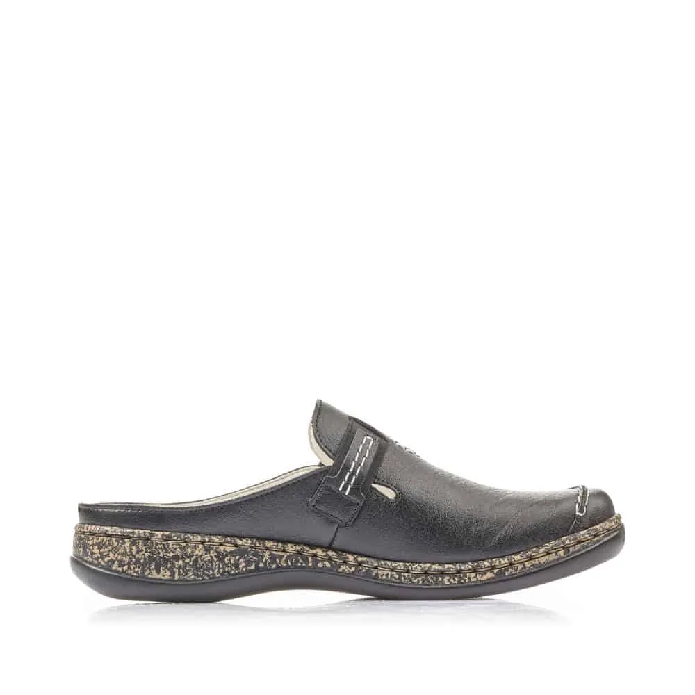 Rieker Schuhe 46393-00 Schwarze Mule