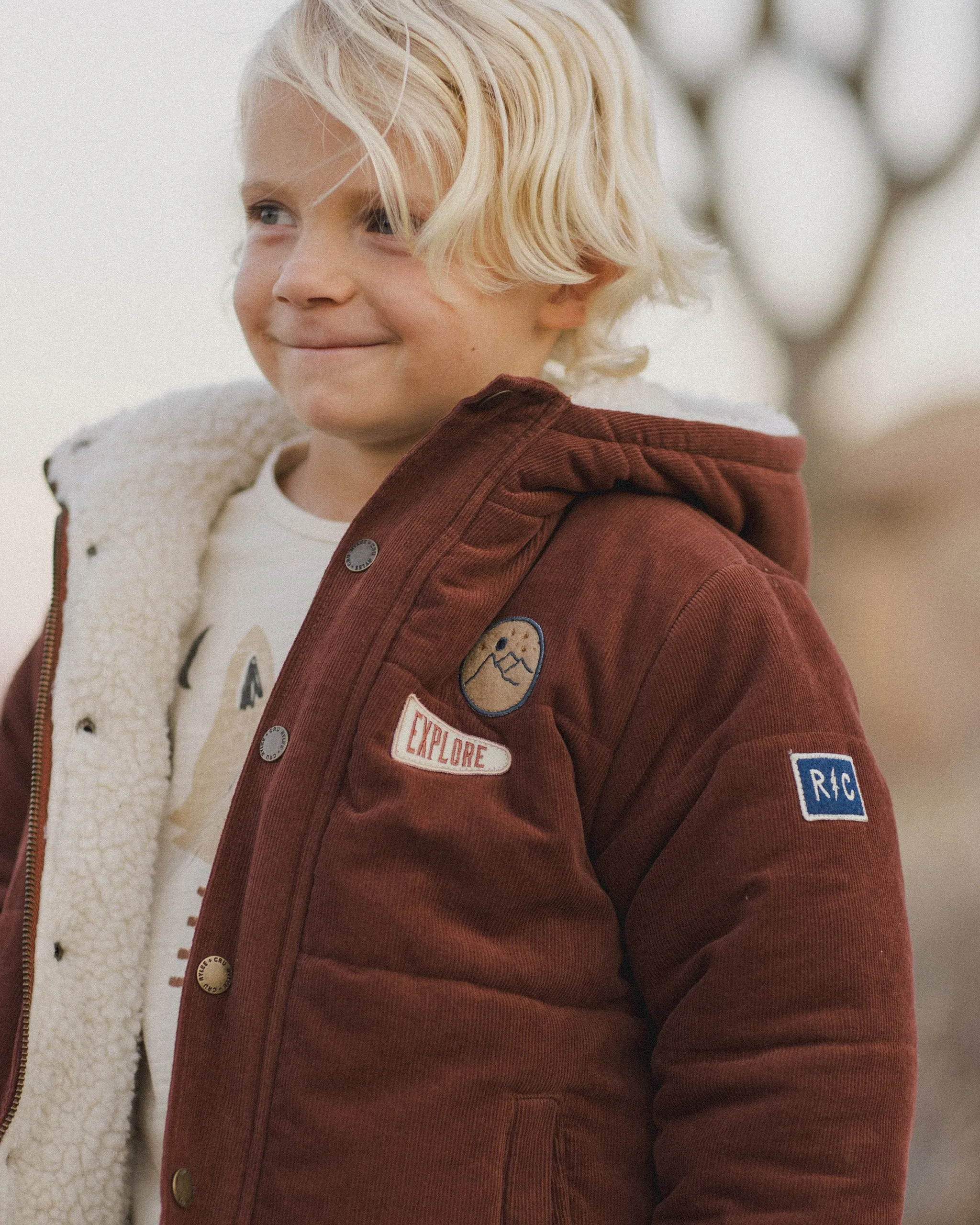 Rylee   Cru Babykids Cord Steppjacke | Ziegelrot