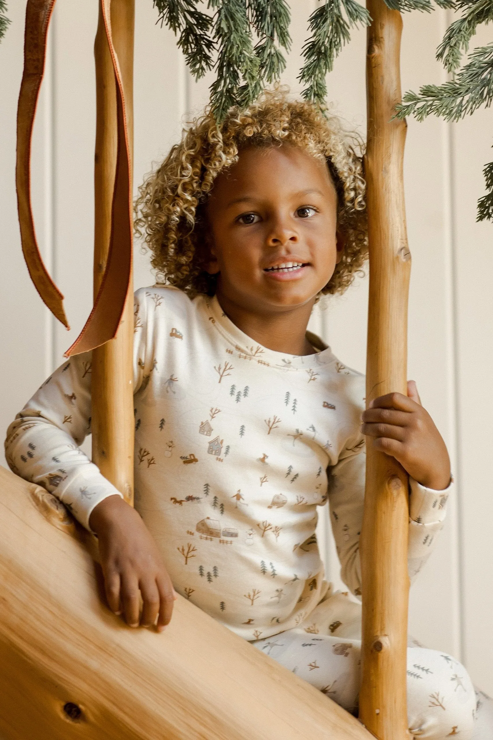 Rylee   Cru Bio-Langarm-Pyjama-Set für Babys und Kinder | Winterstadt
