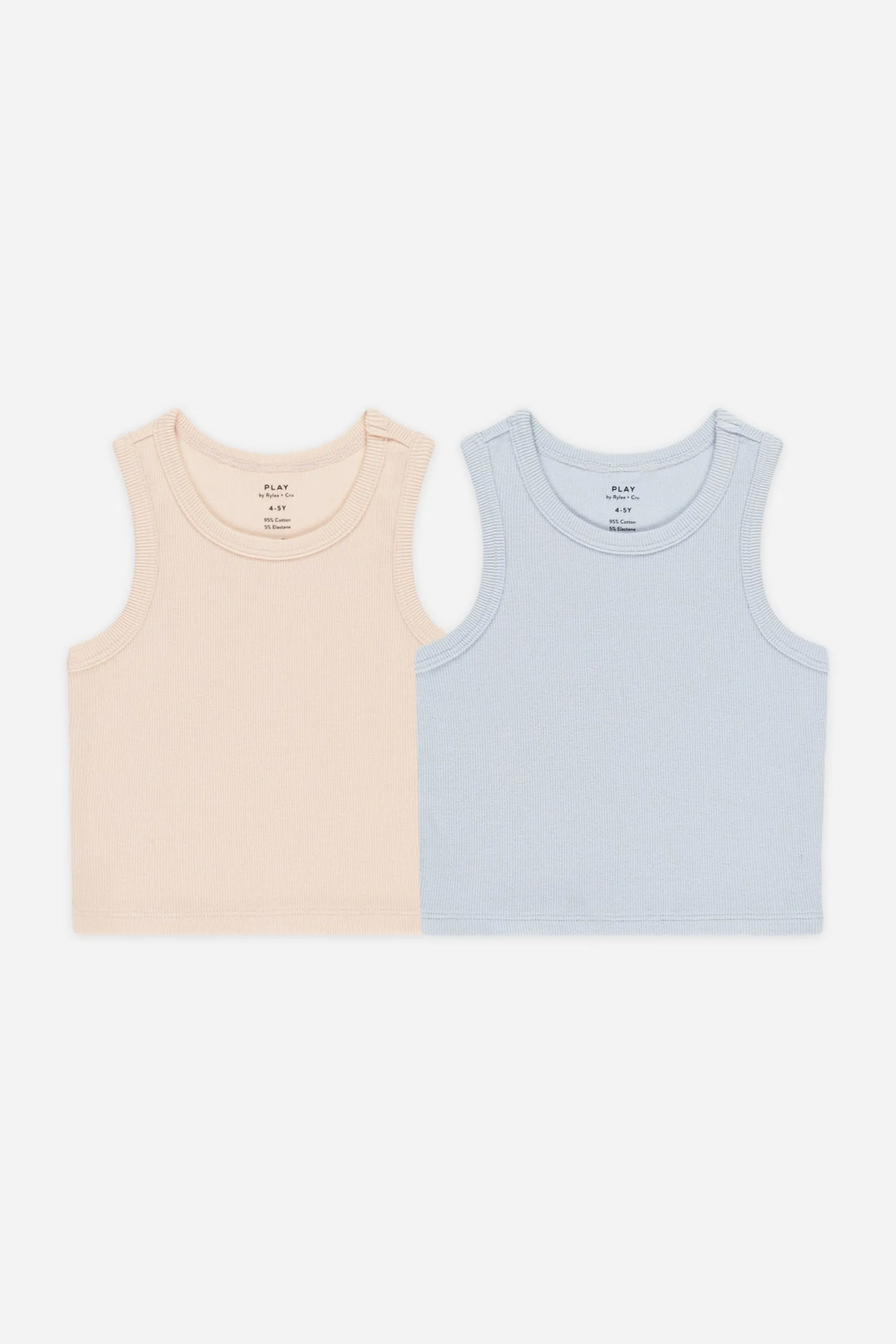 Rylee   Cru Babykids Rippen-Tank-Set | Muschel/ Hellblau