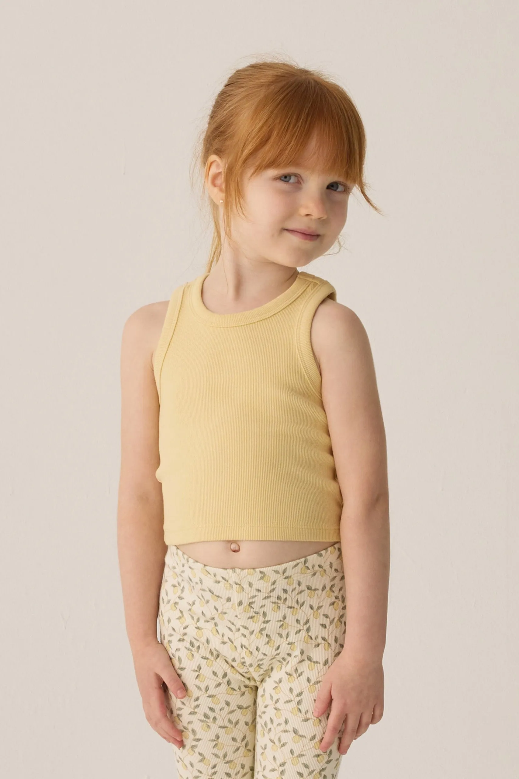 Rylee   Cru Babykids Rippen-Tank-Set | Gelb/Elfenbein
