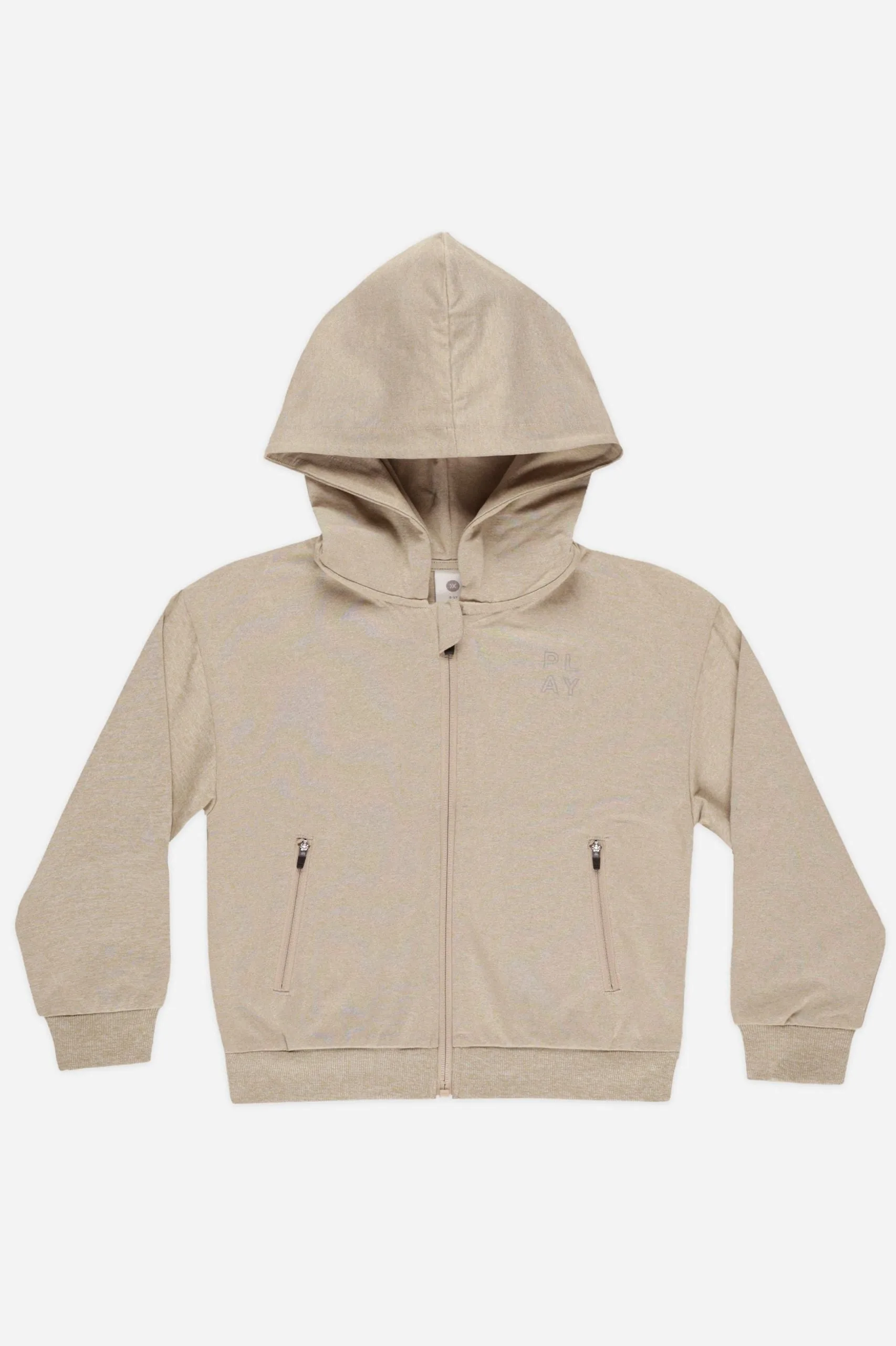 Rylee   Cru Babykids Reißverschluss-Tech-Hoodie | Melierter Kiesel