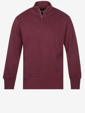 Sacker Halbzip Plüsch Rot