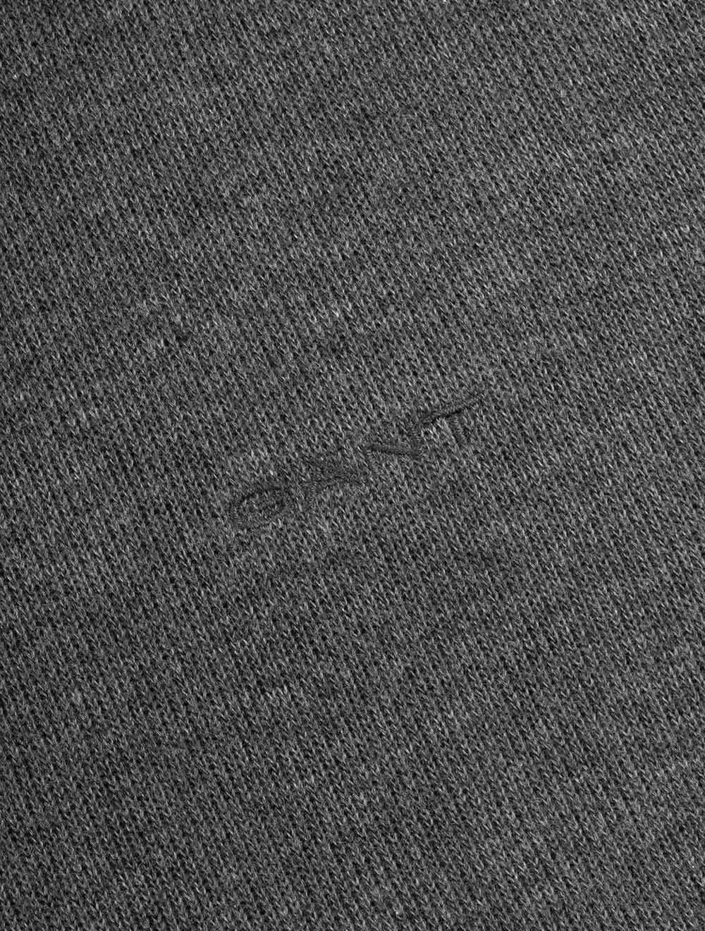 Sacker Rippen Halbzip Anthrazit Melange