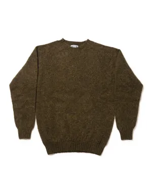 SHAGGY DOG PULLOVER DUNKELOLIV - TAILIERTE PASSFORM