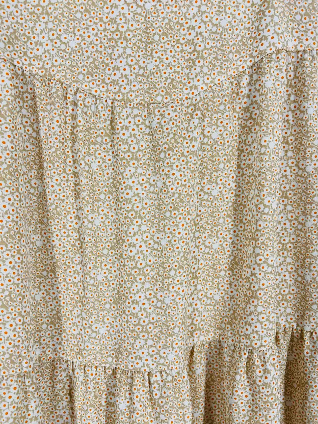 Shein Größe 16 Ton/Weiß Blumenmuster Etagen-Tunika