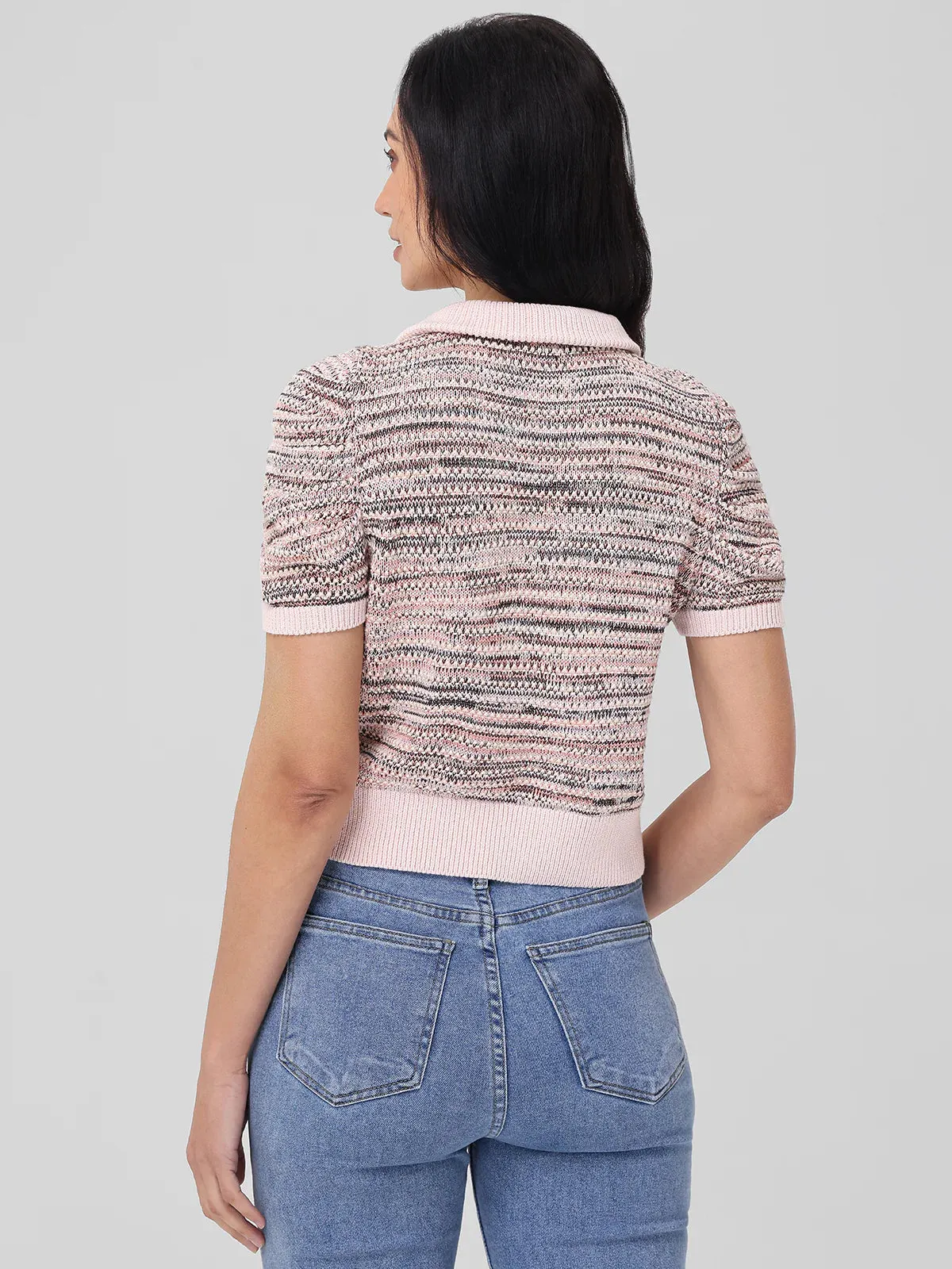 Shelby Ombre Mockneck Pullover in Sand Dollar Multi