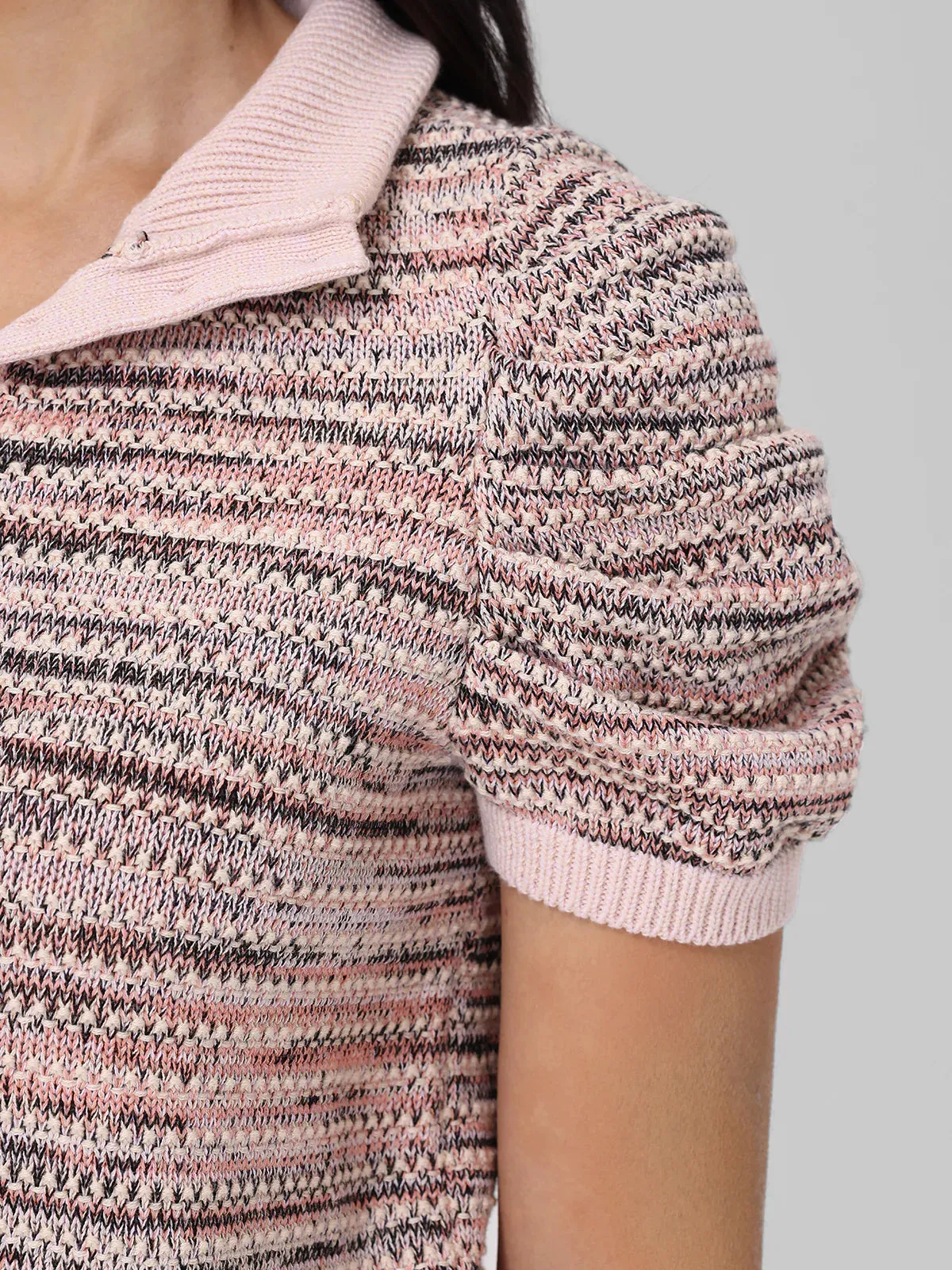 Shelby Ombre Mockneck Pullover in Sand Dollar Multi