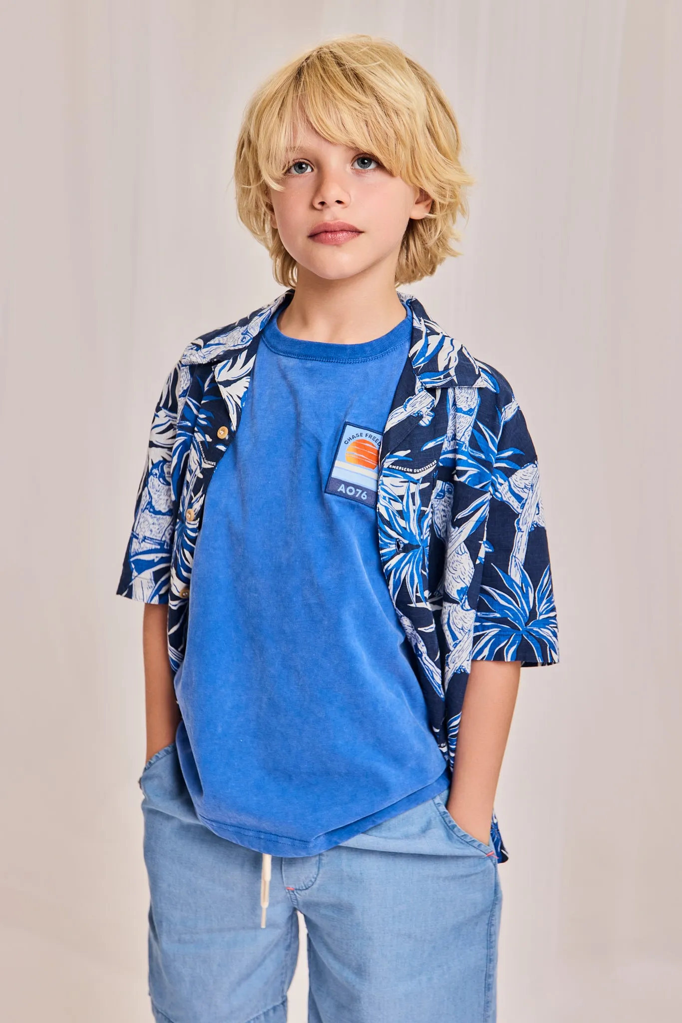 Silas T-Shirt Sonnenuntergang SW 000707 - Helles Blau Ao76 Kleidung Jungen Mädchen