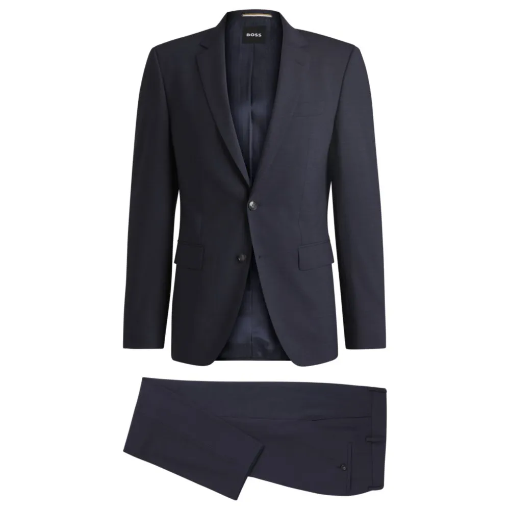 Slim-Fit-Anzug aus gemustertem Stretchstoff