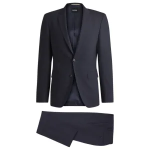 Slim-Fit-Anzug aus gemustertem Stretchstoff