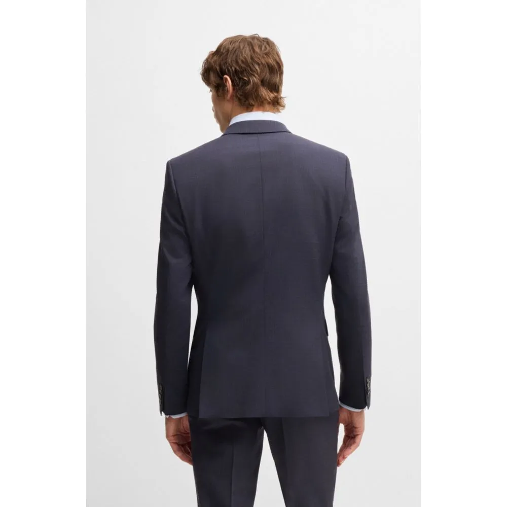 Slim-Fit-Anzug aus gemustertem Stretchstoff