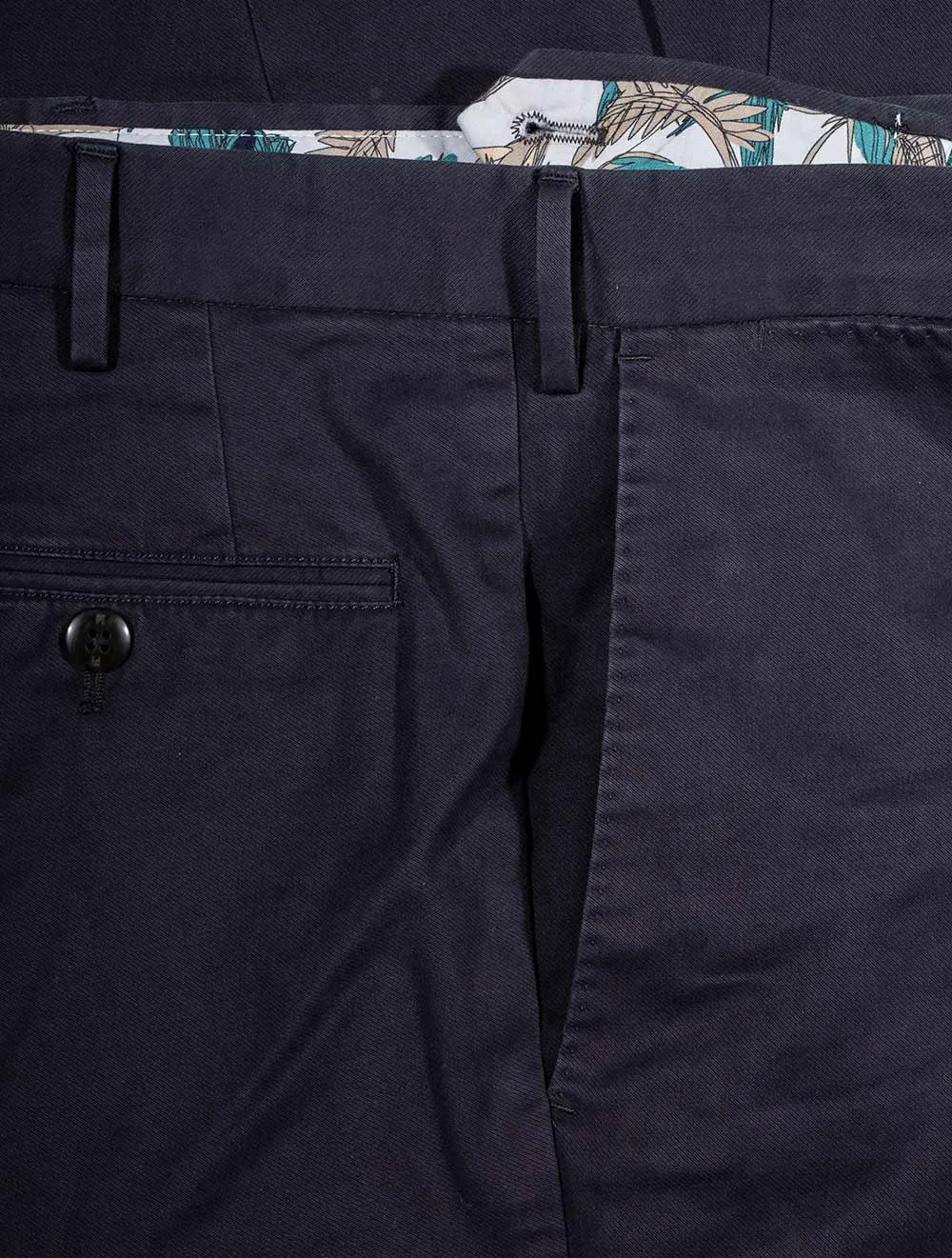 Slim Twill Marineblaue Chinos Marineblau