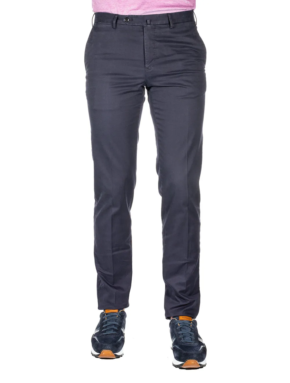 Slim Twill Marineblaue Chinos Marineblau