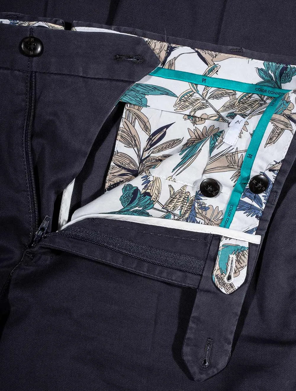 Slim Twill Marineblaue Chinos Marineblau