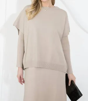 Sophie Strick-Rollkragenweste In Khaki