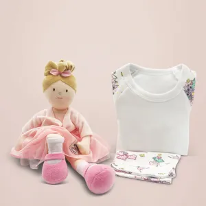Sophie Stoffpuppe mit Ballerina-Pyjama