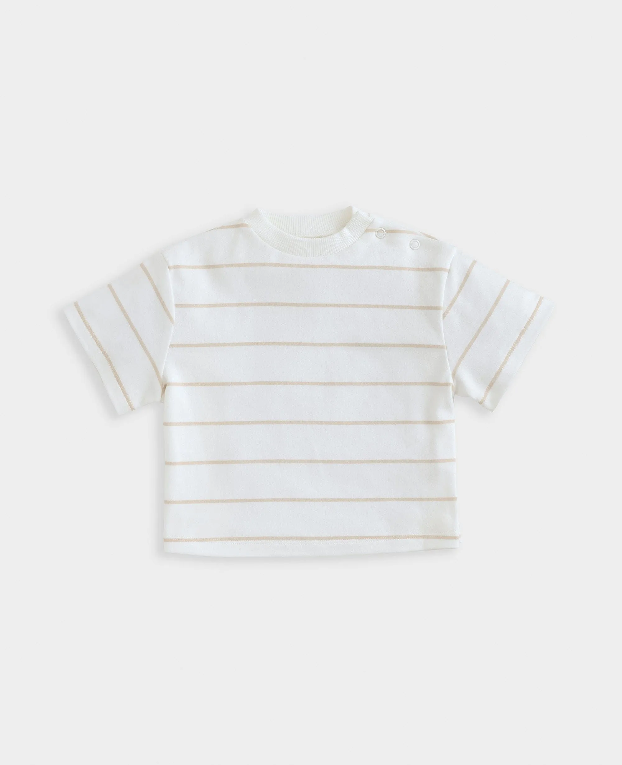Gestreiftes T-Shirt & Denim-Latzhosen-Set für Babys und Kinder von Mamas & Papas