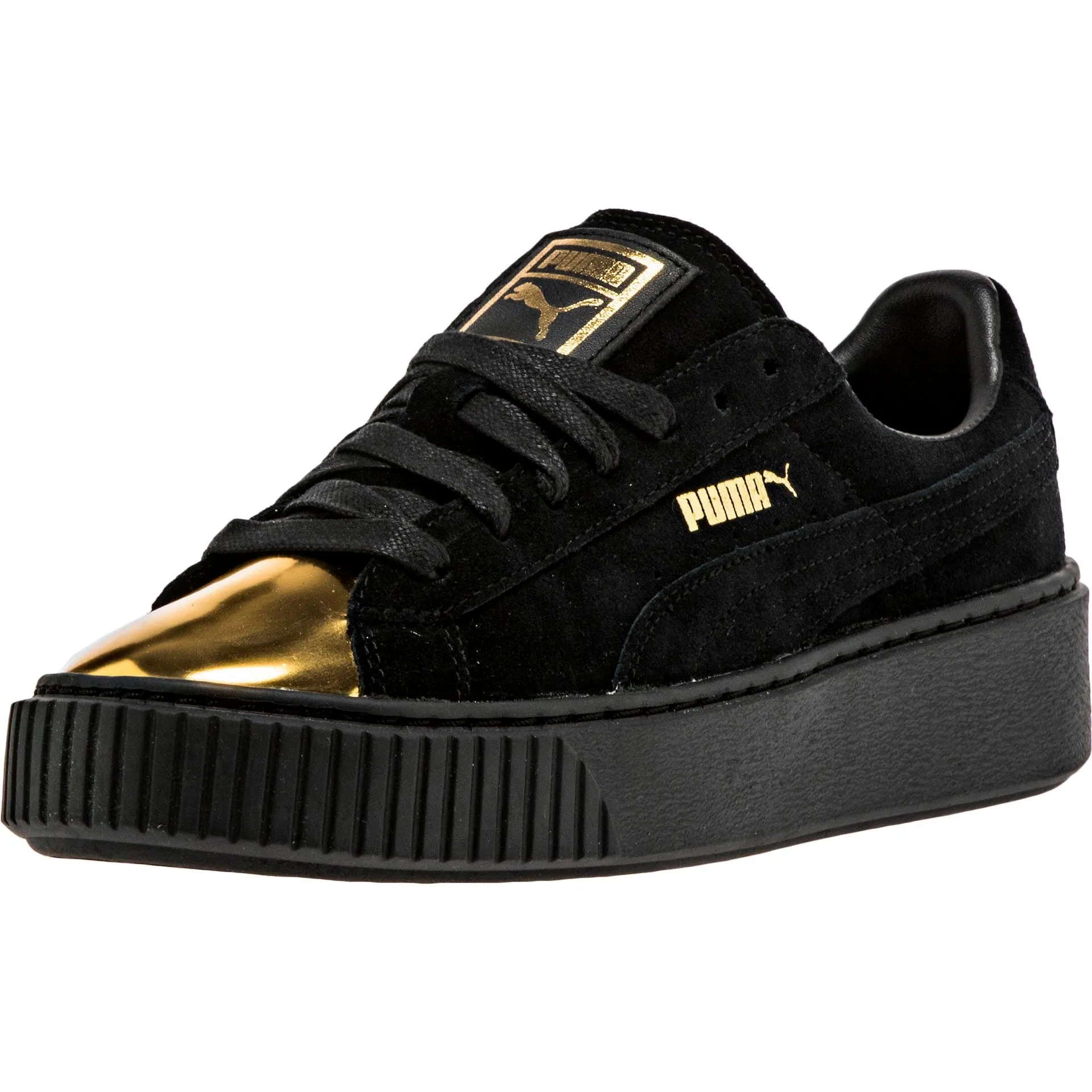 Suede Creeper Damen Lifestyle-Schuh - Schwarz/Gold